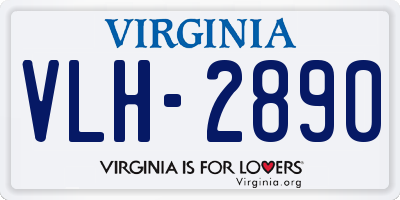 VA license plate VLH2890