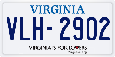 VA license plate VLH2902