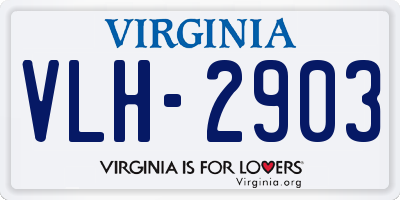 VA license plate VLH2903