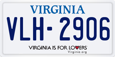 VA license plate VLH2906