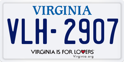 VA license plate VLH2907