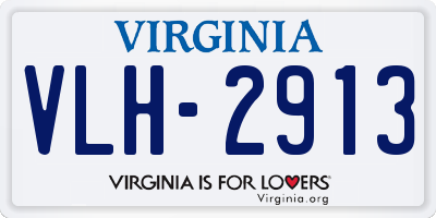 VA license plate VLH2913