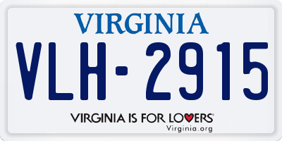 VA license plate VLH2915