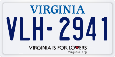 VA license plate VLH2941