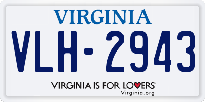 VA license plate VLH2943