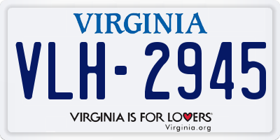 VA license plate VLH2945