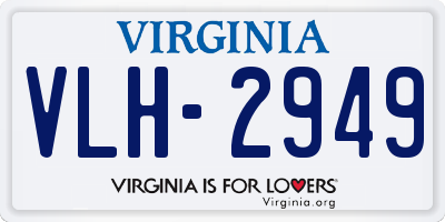 VA license plate VLH2949