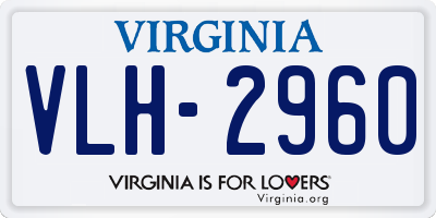 VA license plate VLH2960