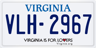 VA license plate VLH2967