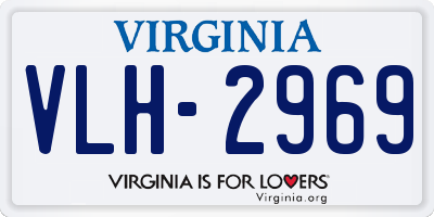 VA license plate VLH2969