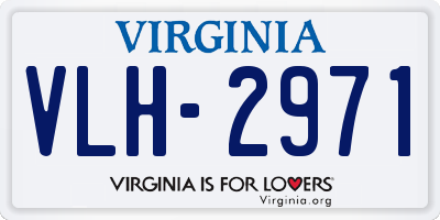 VA license plate VLH2971