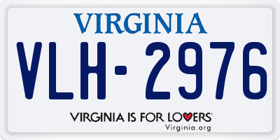 VA license plate VLH2976
