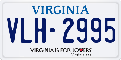 VA license plate VLH2995