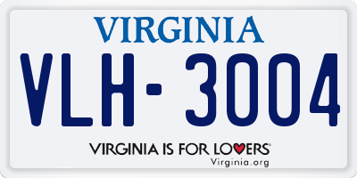 VA license plate VLH3004