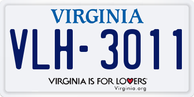 VA license plate VLH3011