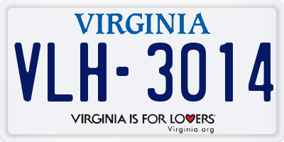 VA license plate VLH3014