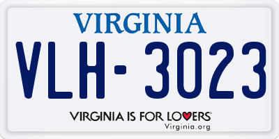 VA license plate VLH3023
