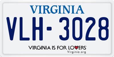 VA license plate VLH3028