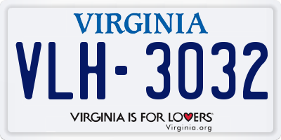 VA license plate VLH3032