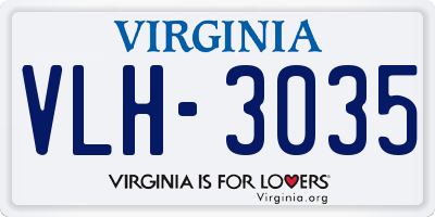 VA license plate VLH3035