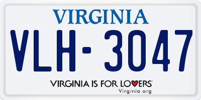 VA license plate VLH3047