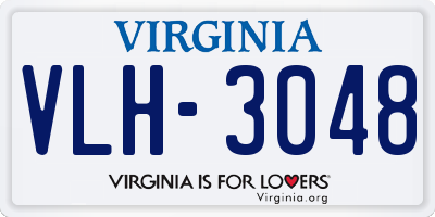 VA license plate VLH3048
