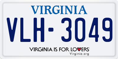 VA license plate VLH3049