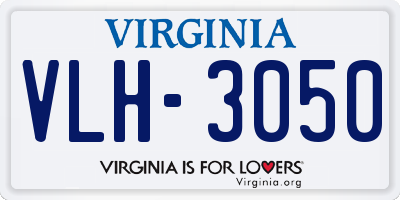 VA license plate VLH3050