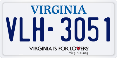 VA license plate VLH3051