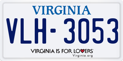 VA license plate VLH3053