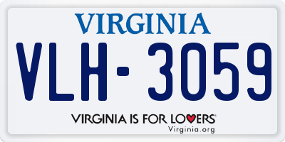 VA license plate VLH3059
