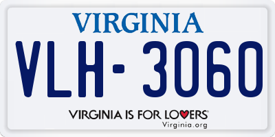 VA license plate VLH3060