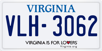VA license plate VLH3062