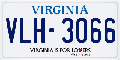 VA license plate VLH3066