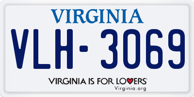 VA license plate VLH3069