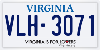 VA license plate VLH3071
