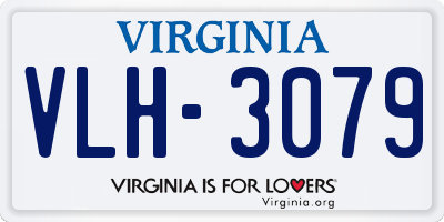 VA license plate VLH3079