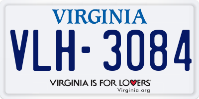 VA license plate VLH3084