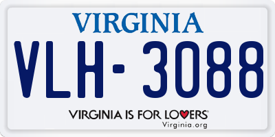 VA license plate VLH3088