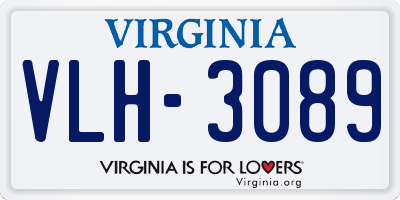 VA license plate VLH3089