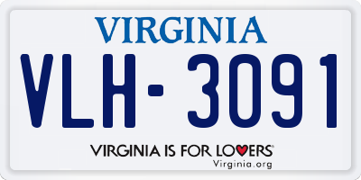 VA license plate VLH3091