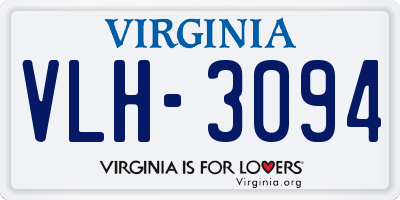 VA license plate VLH3094