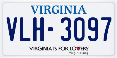 VA license plate VLH3097