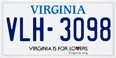 VA license plate VLH3098