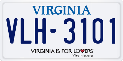 VA license plate VLH3101
