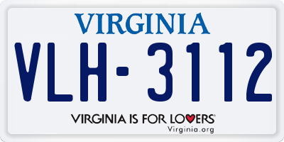 VA license plate VLH3112