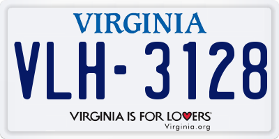 VA license plate VLH3128