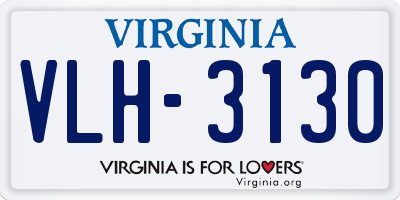 VA license plate VLH3130