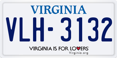 VA license plate VLH3132
