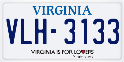 VA license plate VLH3133